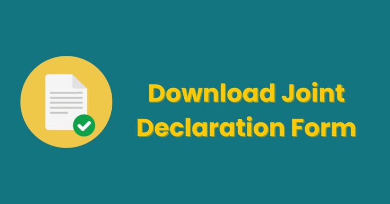 Download Joint Declaration Form